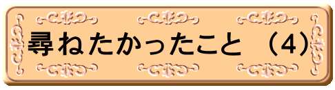 尋ねたかったこと （４）